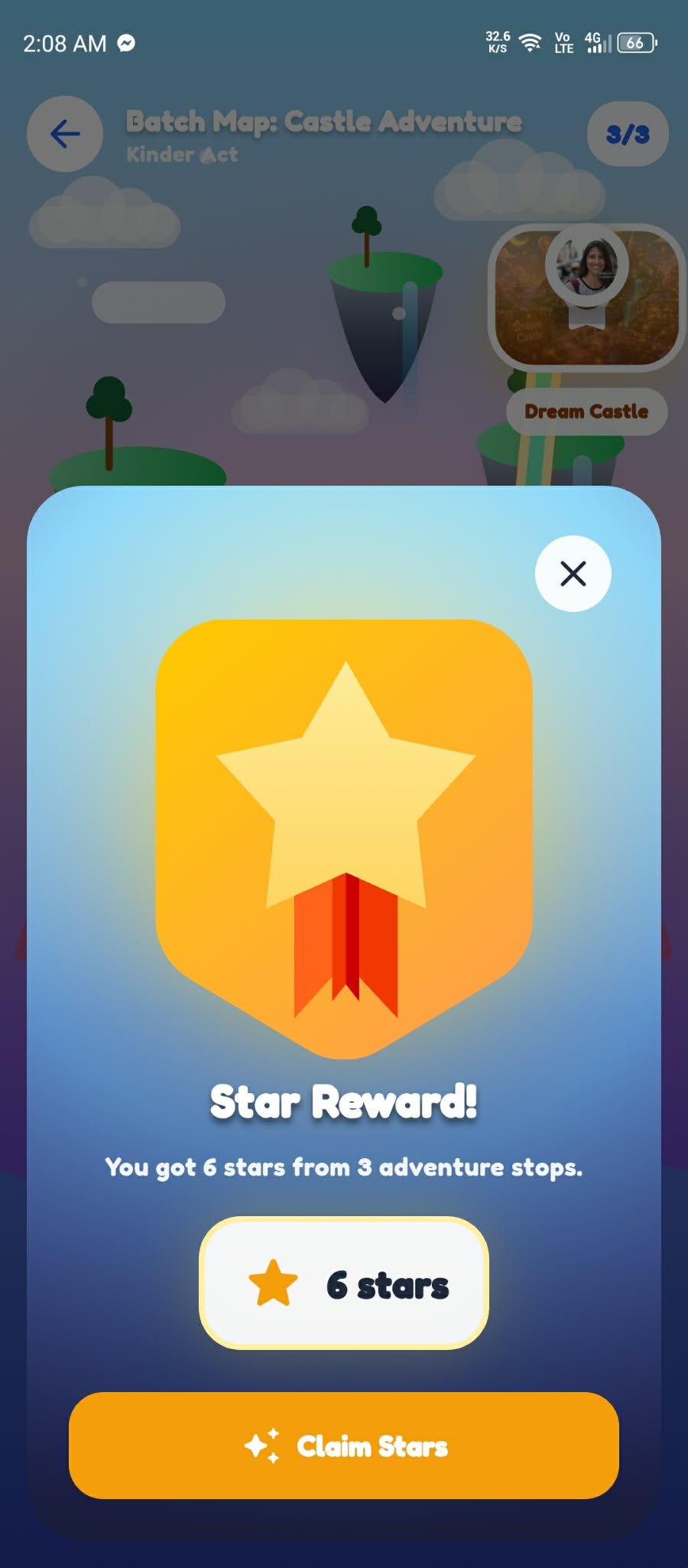 Collect star rewards